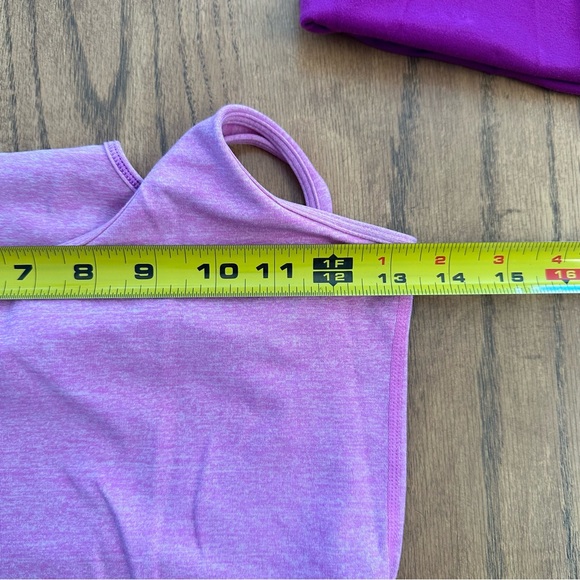 Lululemon Tank Bundle of Three Pink Purple Workout Tops Athletic Approx Sz 4 - 6 - Picture 6 of 7